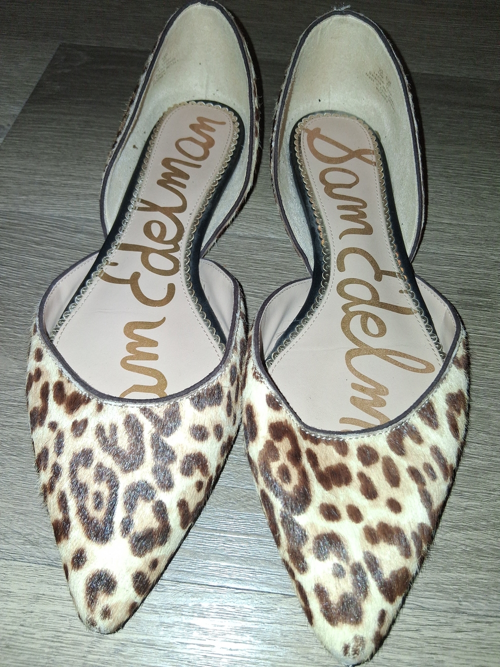 Sam Edelman Leopard-Print Pointed D'Orsay Flats - Brown & Black - Picture 4 of 4